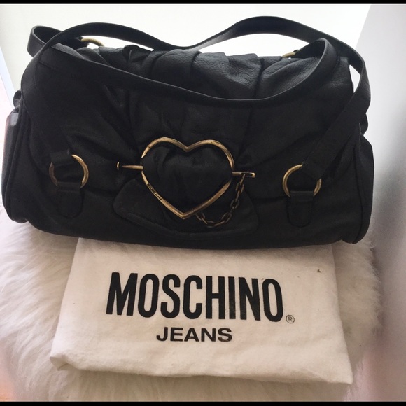 moschino leather handbag